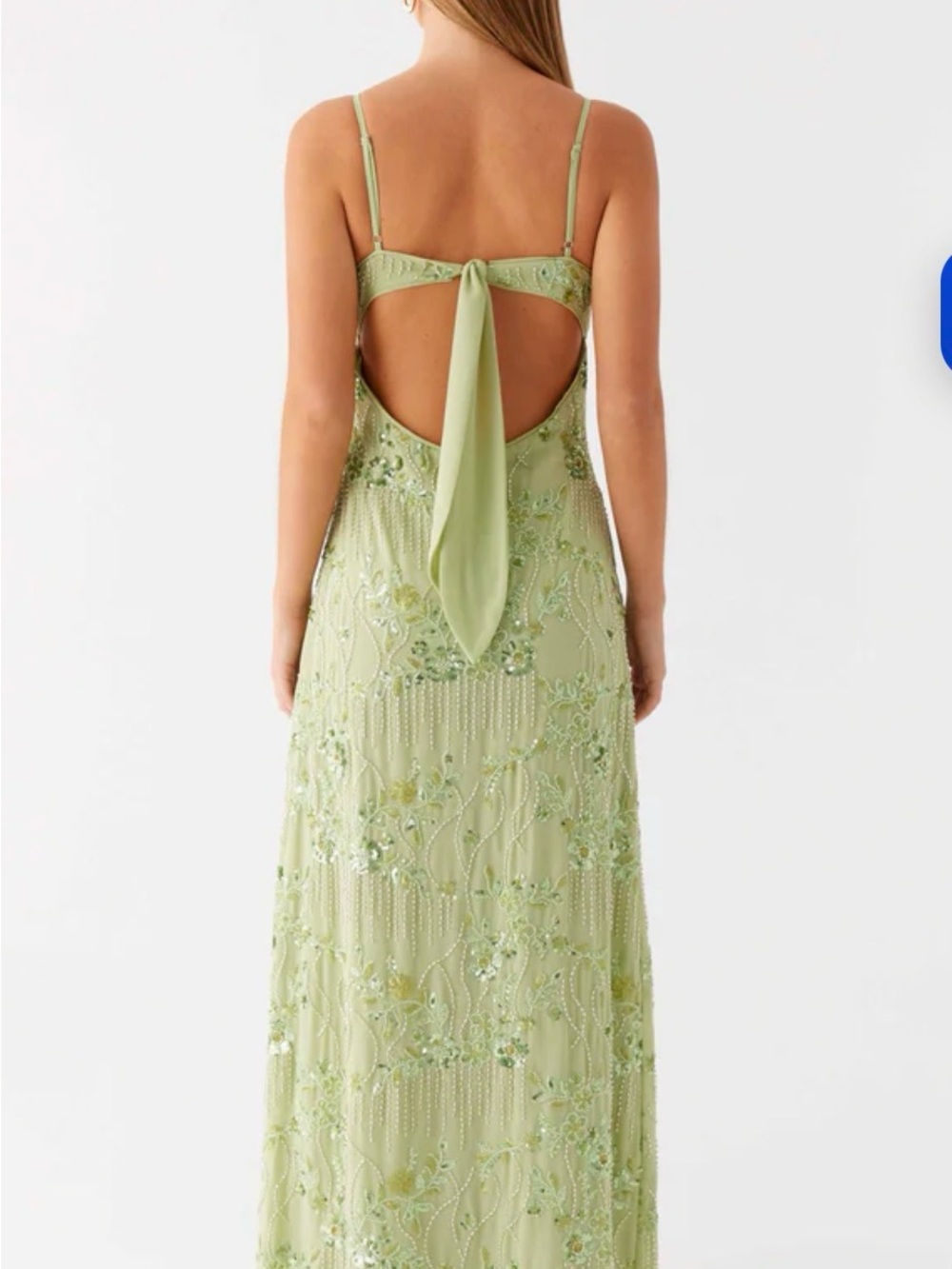 Celandine Beaded Maxi Dress - Lime - Picture 2 of 4